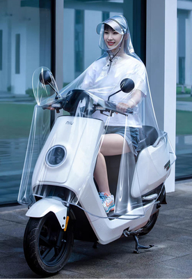 全身电瓶车雨披透明单人长款夏季带袖成人时尚雨衣