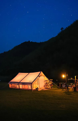 充气帐篷户外露营便携式折叠小屋棉布防雨加厚野营