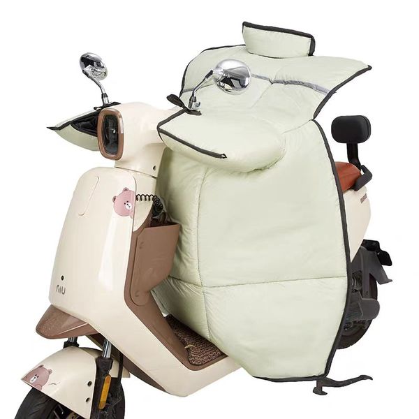 防风电动车挡风挡风被冬季加厚电车双层挡风被双面防水摩托车